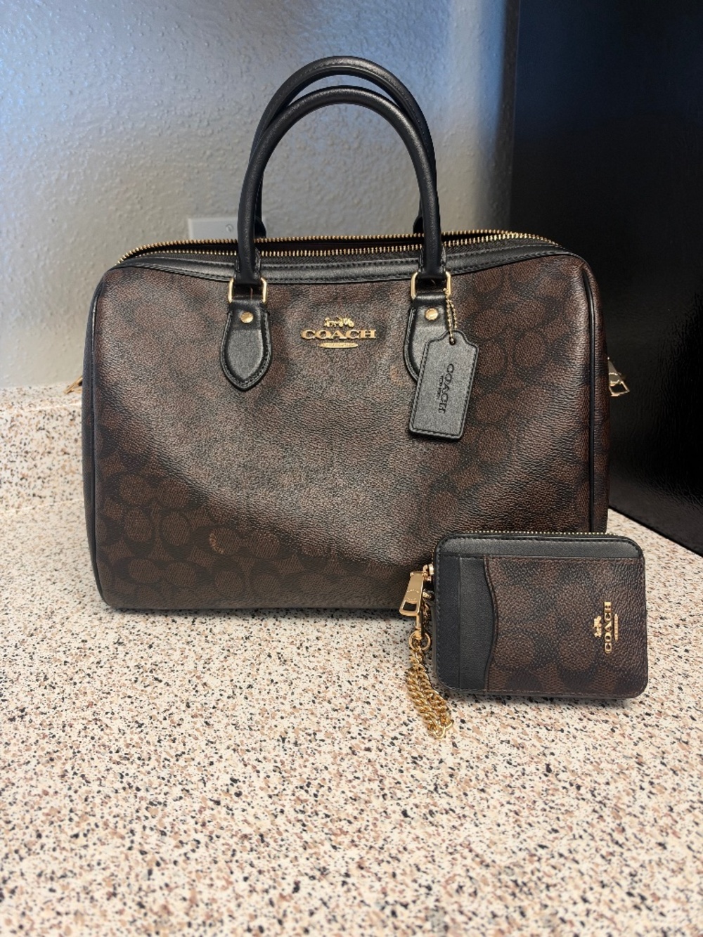 Coach large Rowan with matching wallet